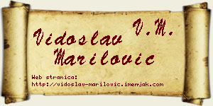 Vidoslav Marilović vizit kartica